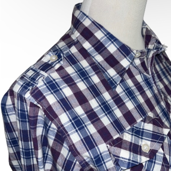 Jack Men’s Plaid Button Down Shirt Size Large - Picture 3 of 6